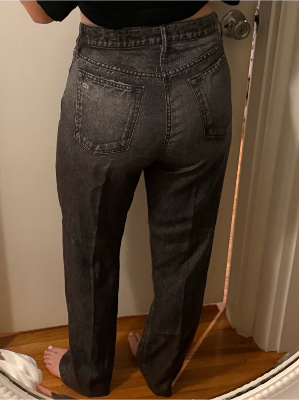 rag & bone miramar sweatpant jeans - black